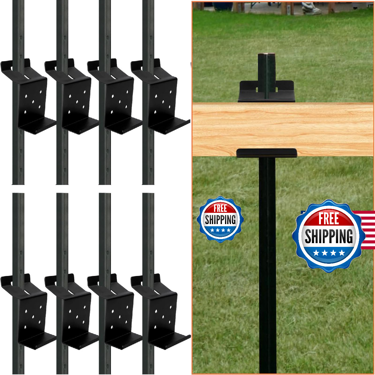 T-Post Bracket Hanger Target Mount AR500 Steel Target Bracket (8)
