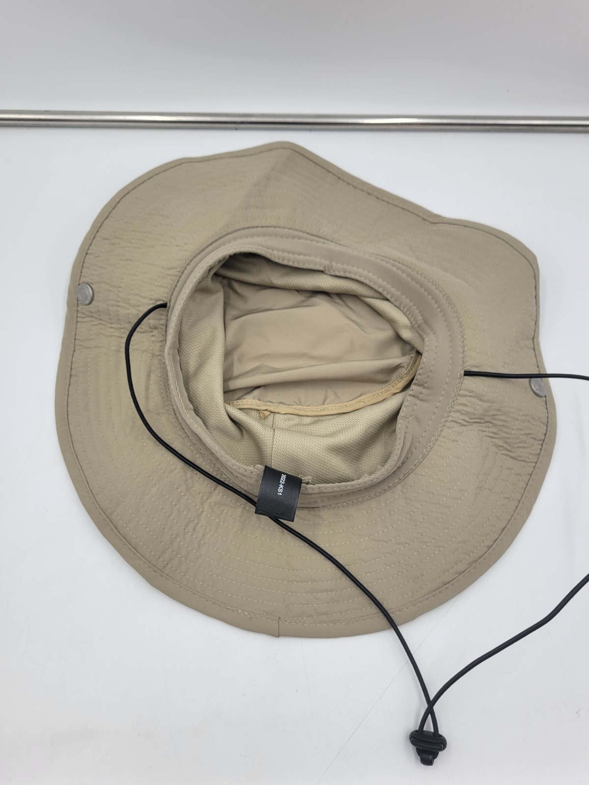 Mission Khaki Cooling UPF 50 Wide Brim Boonie Drawstring Unisex Bucket Hat NWT