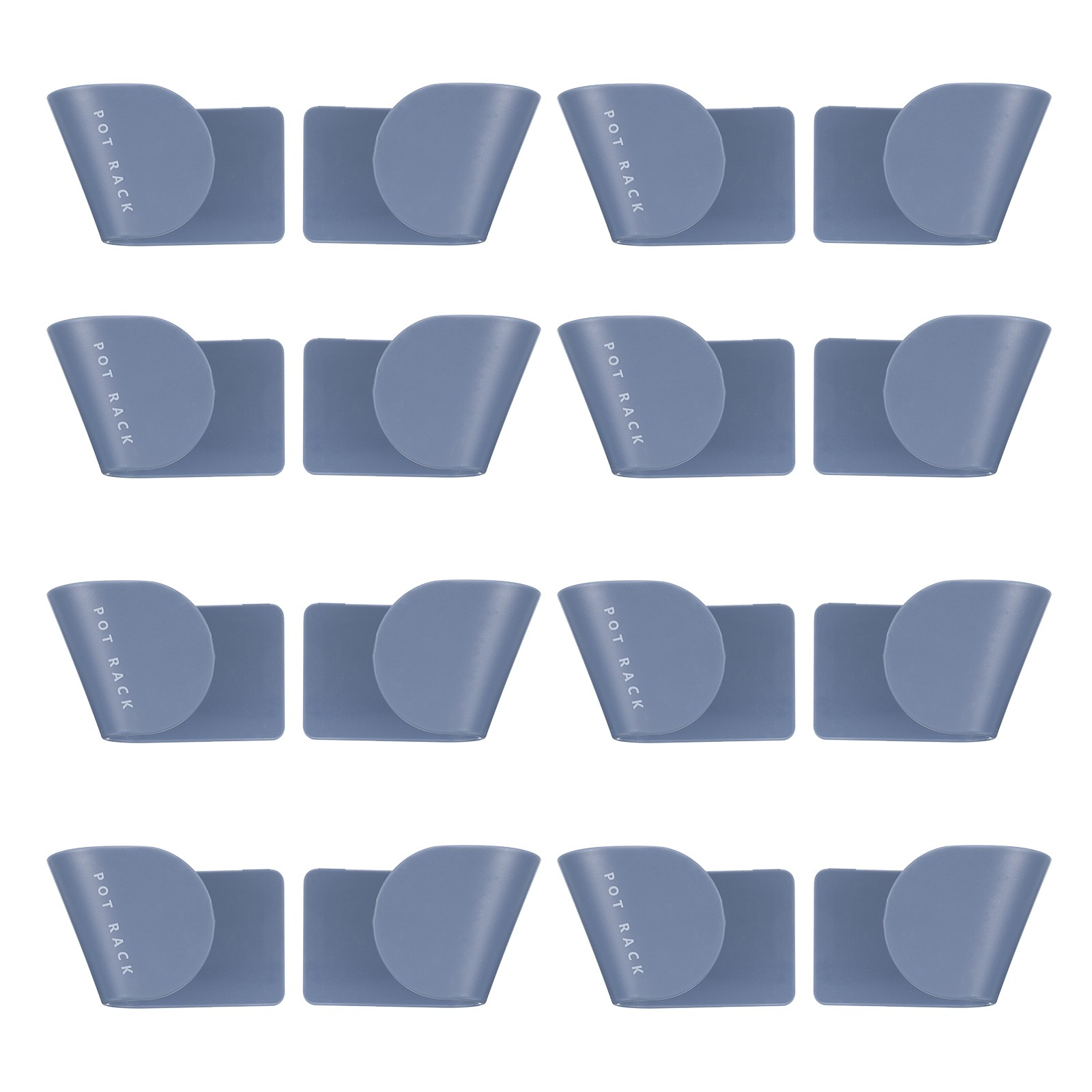 8 Pairs Blue Cabinet Door Pot Hangers for Kitchen