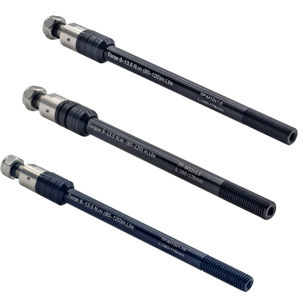 Bicycle Trailer Front Axle Adapter M12x1.0/1.5 160-178mm 304 SS + 6061 Aluminum