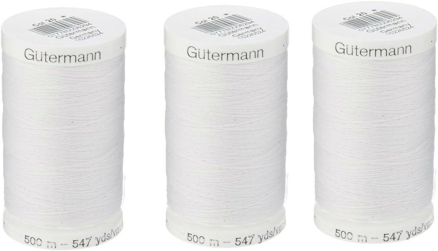 Sew-All, All Purposethread 547 Yards-Black  Thread 3 Pack (White)