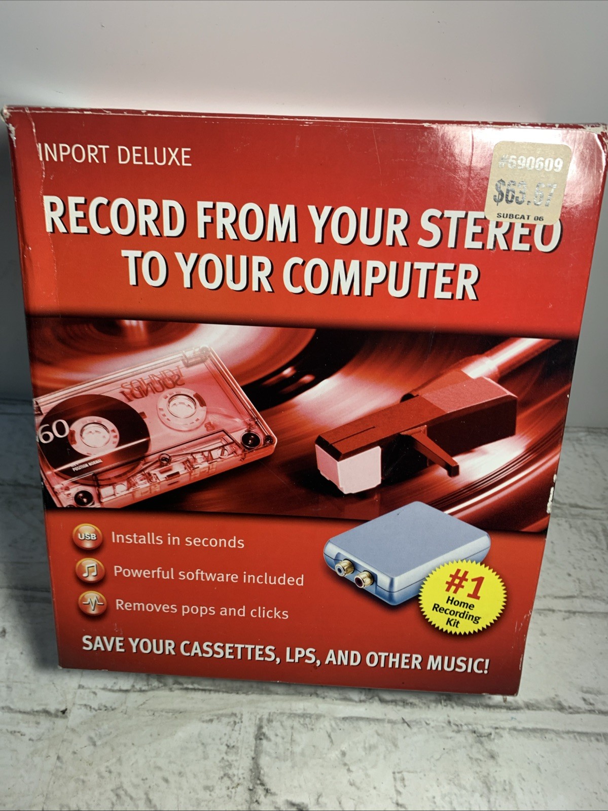 Xitel Inport Deluxe Stereo To PC Recording Kit Cassette LP Other Music Converter