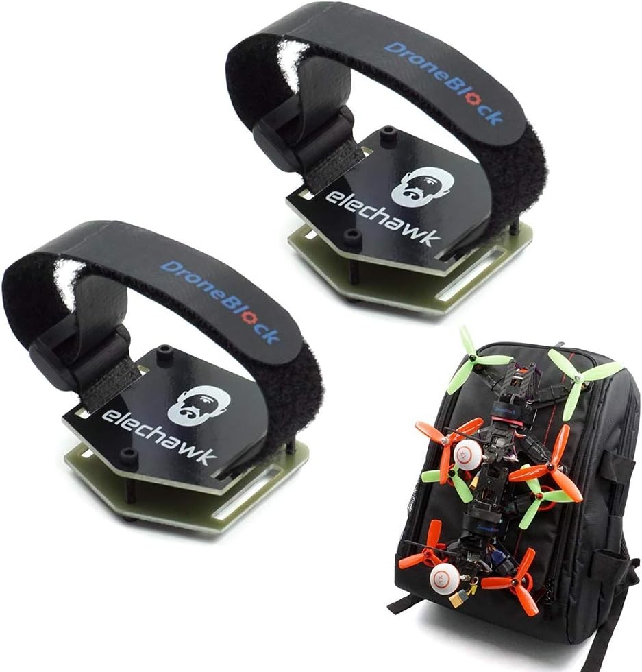 2 Set FPV Drone Lock Mount for Backpack Plug-in Accessories DIY Bundle Black