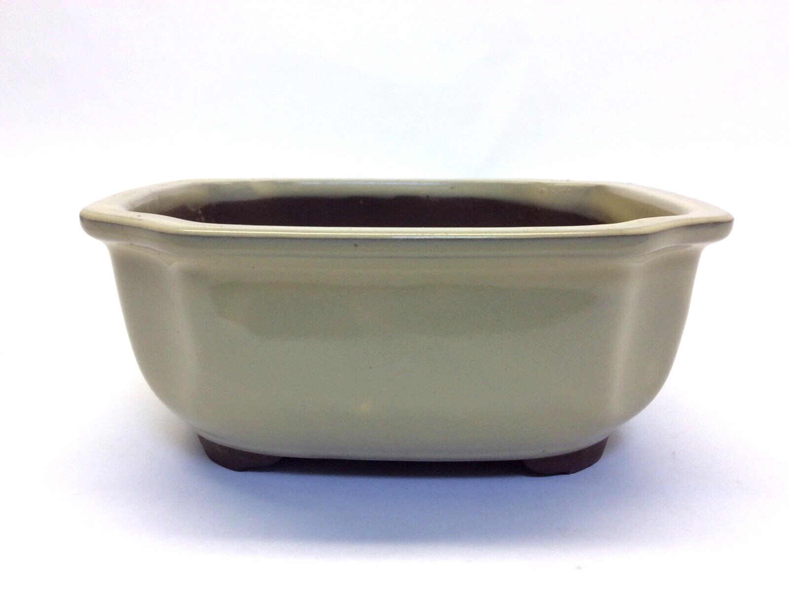 Tan Made in Japan Mizutani Bonsai Tree Planter Flower Pot Bowl Decorative