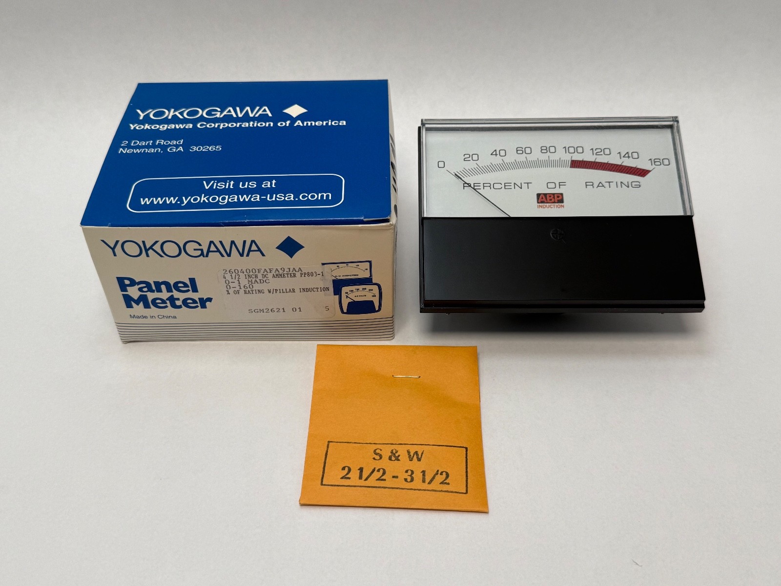 Yokogawa 260400FAFA9JAA Panel Meter !-1/2" DC Ammeter PP803-1