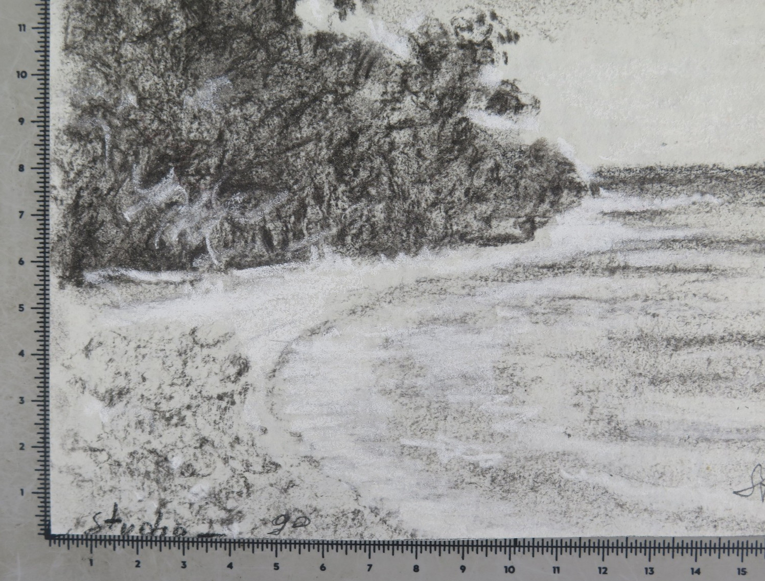 Drawing Dated 1990 Preparatory Study Signed Beccaria Pencil On Paper DR4