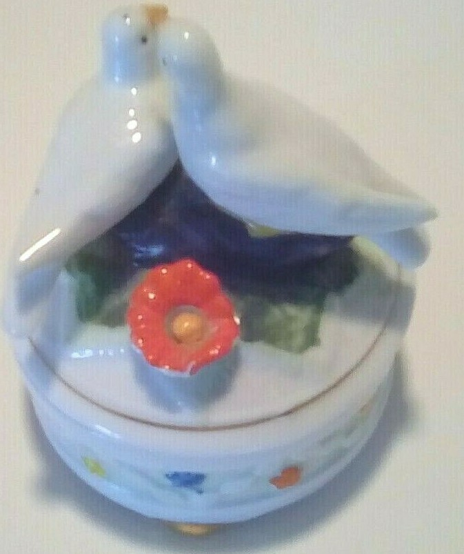 Trinket Dish with Doves