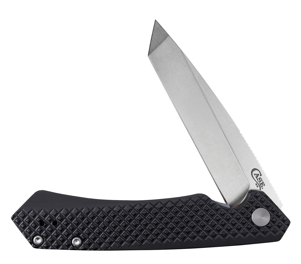 Case xx Knives Kinzua Frame Lock 64684 Black Aluminum S35VN Tanto Pocket Knife