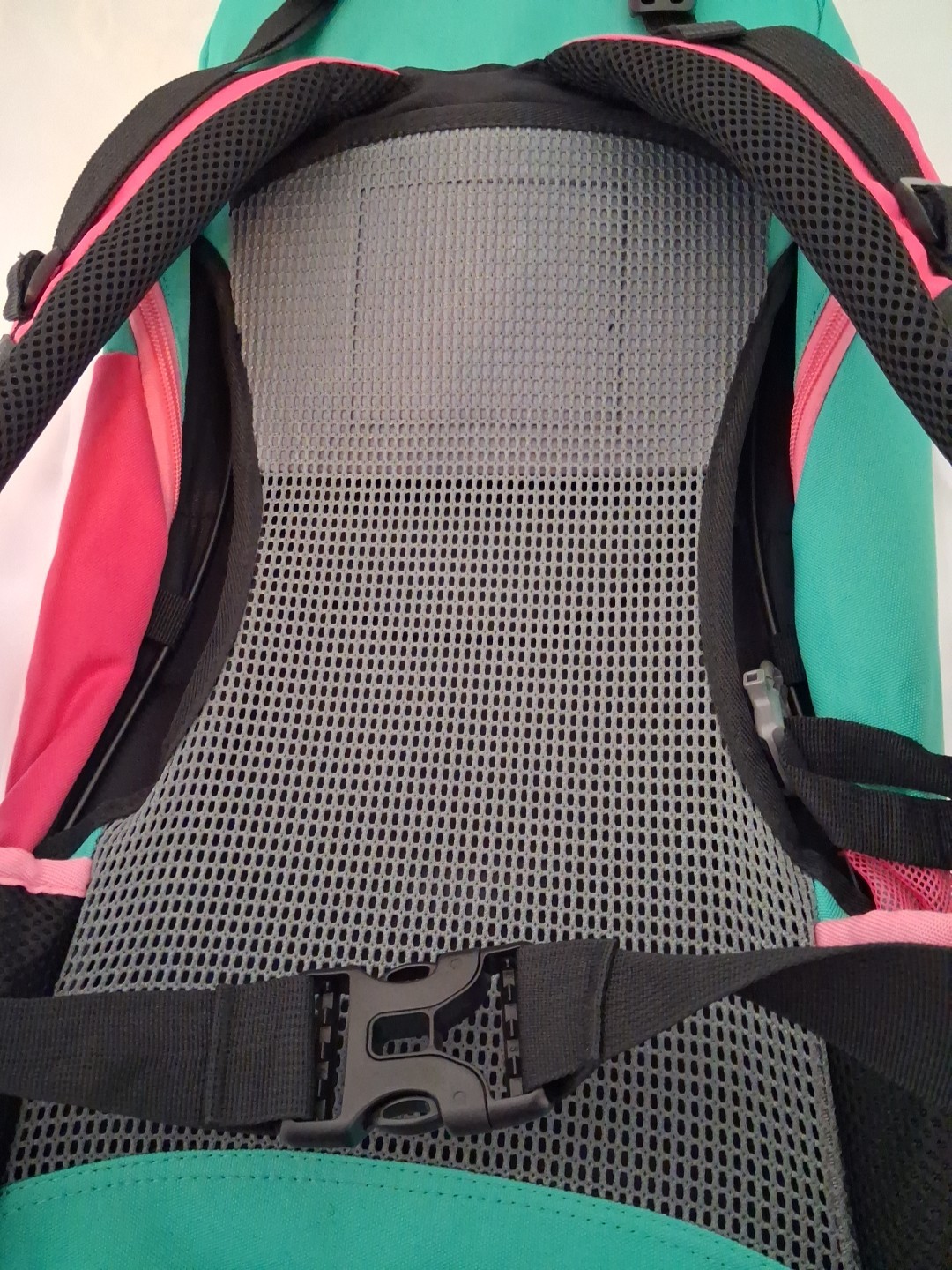 SunDrift Hiking Camping Backpack Pink Teal School Bag Recycled Heavy Duty NEW