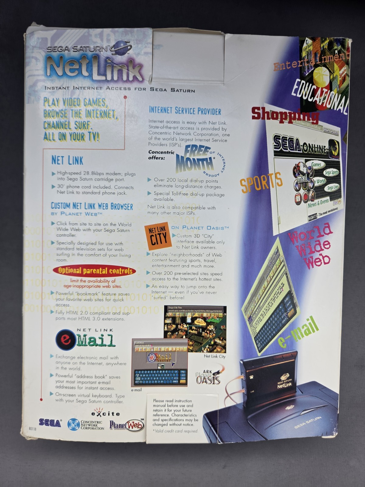 Netlink Planet Web Internet Modem Disc - Sega Saturn Net Link - CIB