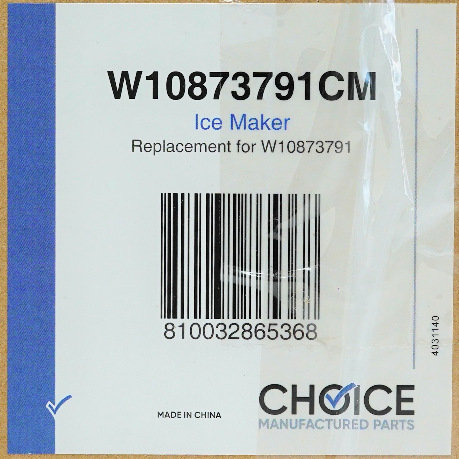 Choice Parts W10873791 for Whirlpool Refrigerator Ice Maker