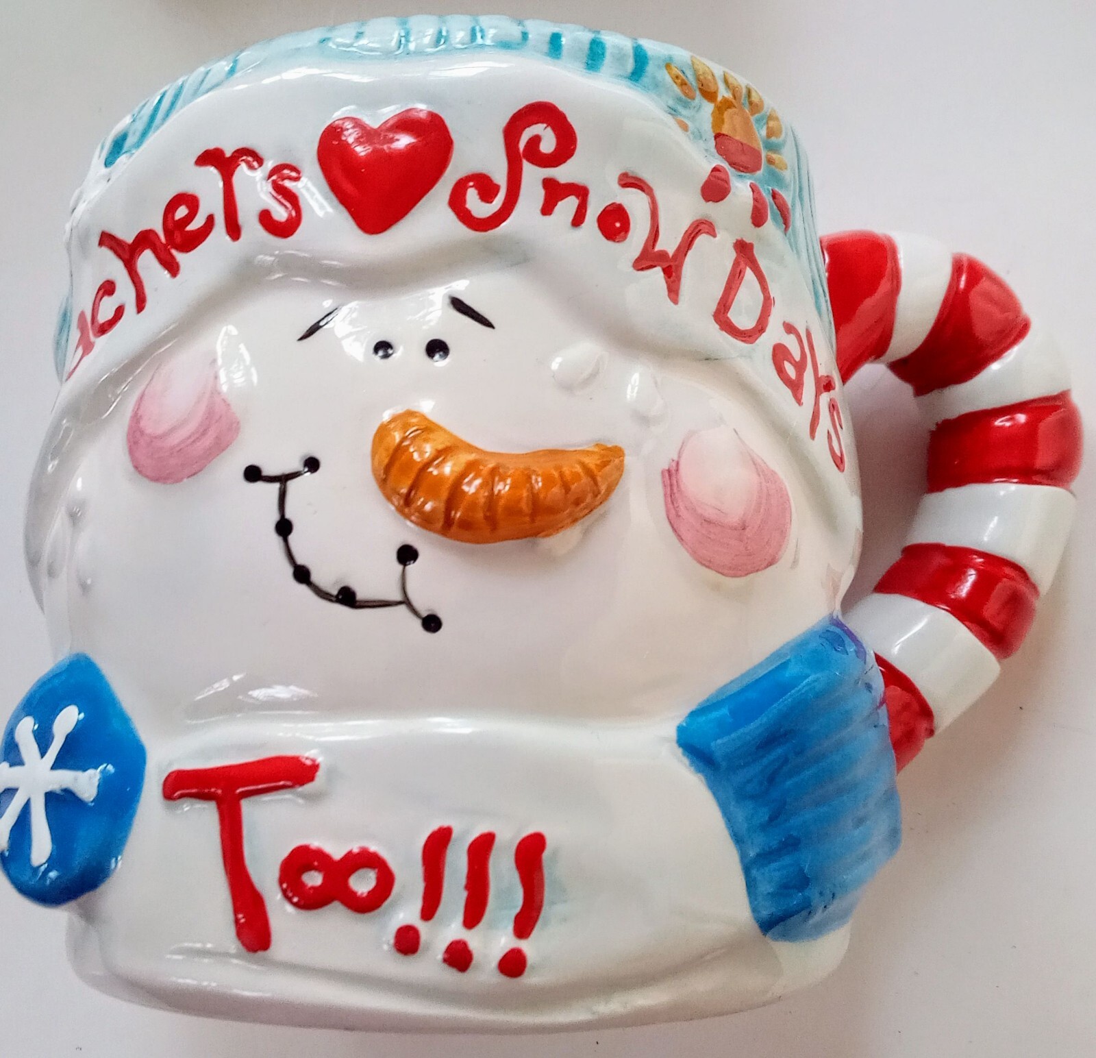 KURTSADLER CHRISTMAS TEACHER'S MUG SNOW DAYS CERAMIC 4" NEW WITH BOX