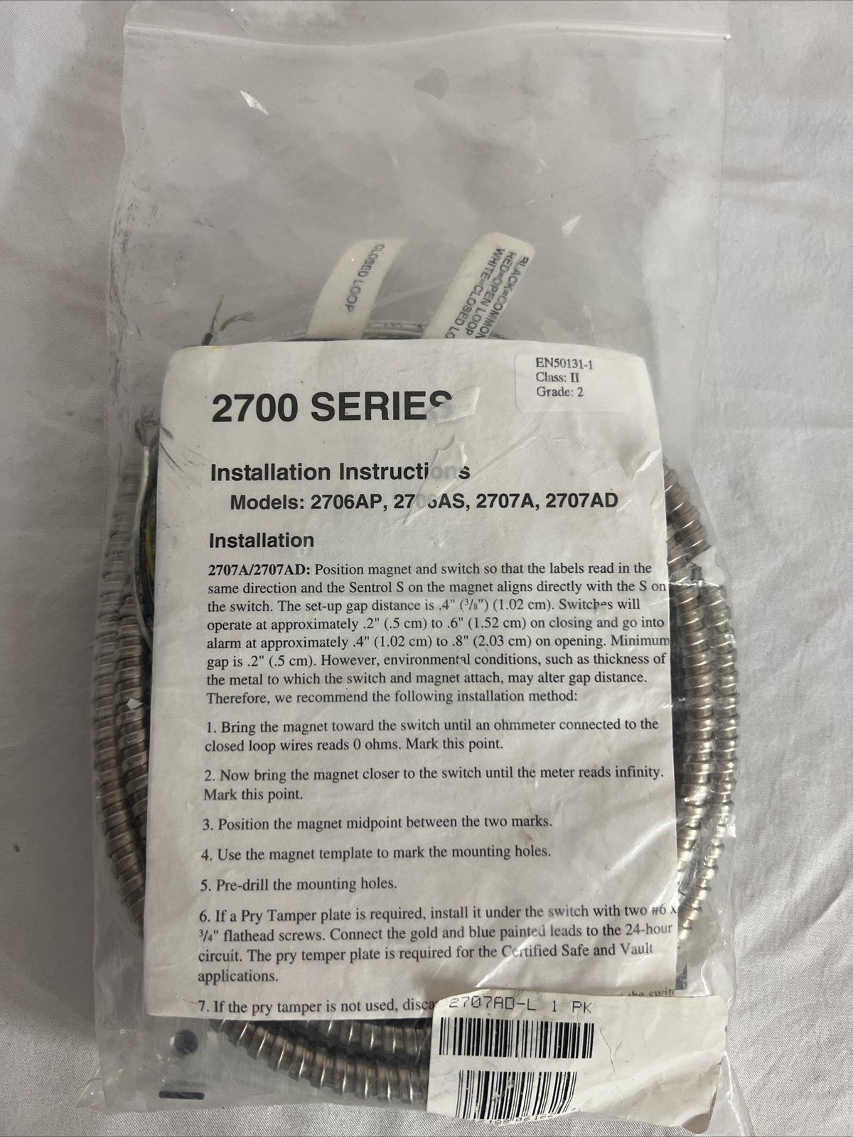 Sentrol 2707A High Security Surface Mount Magnetic Contact 2700 Series