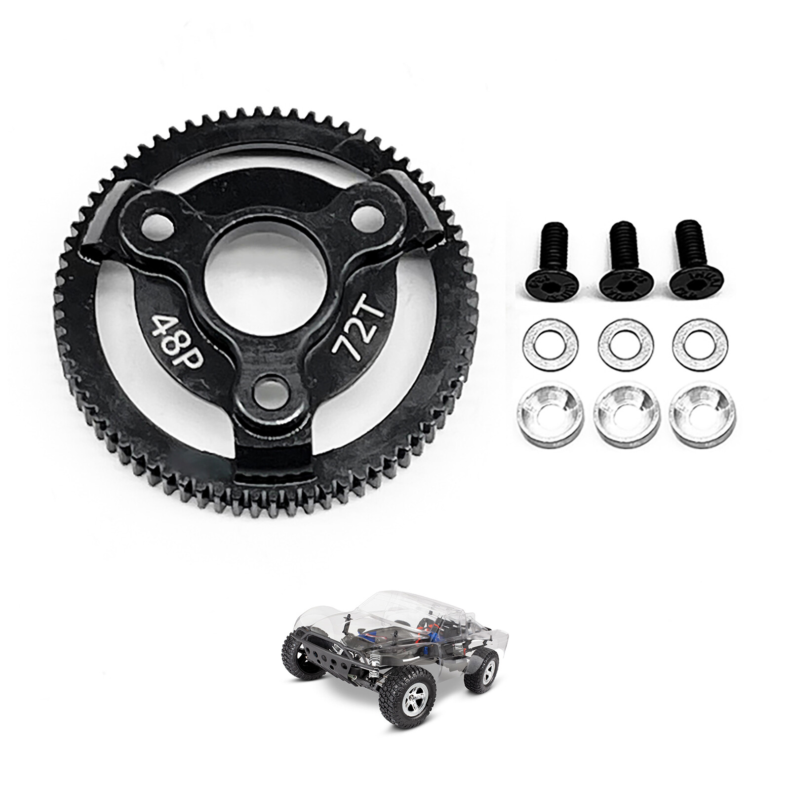 Spur Gear 48p Metal for TRAXXAS 1/10 SLASH BANDIT 72T 76T 83T 86T 90T