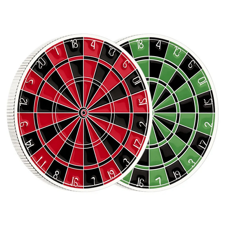 Dart Board Coin Collectible Commemorative Sports Darts Good Luck 1-pc