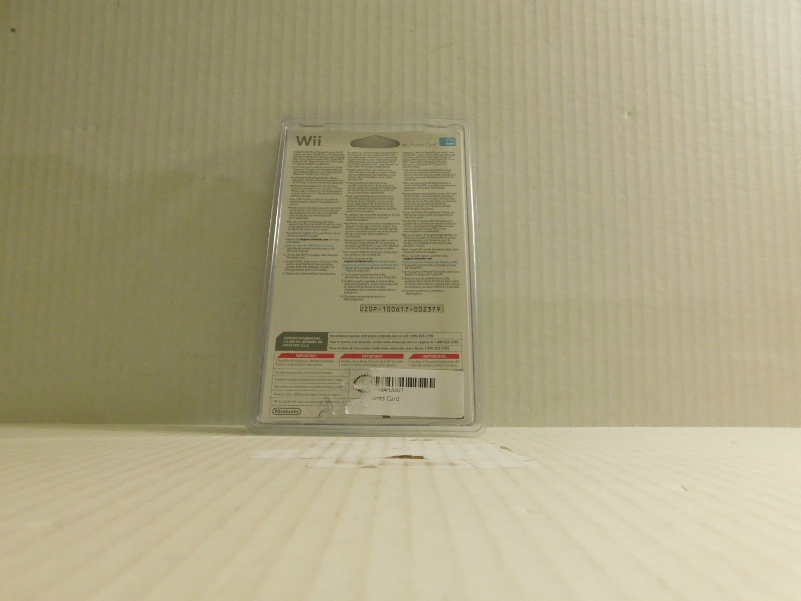 wii points card