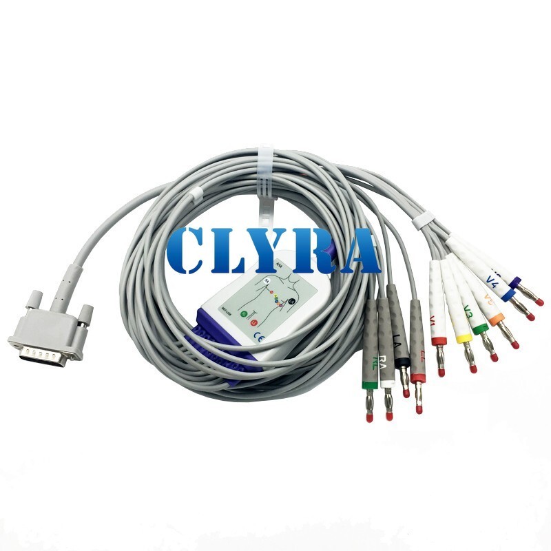 ECG 10-Lead Patient Cable,AHA,Compatible Philips/HP PageWriter 100/200,TC10/TC20