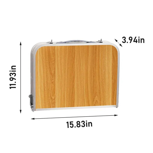 Folding Table Half Portable Picnic Table Adjustable Height for Camping Outdoor