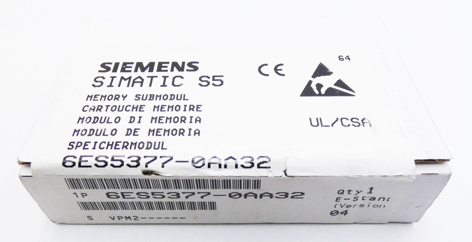 Siemens SIMATIC S5 6ES5377-0AA32 6ES5 377-0AA32 E:04 Memory Module -sealed-