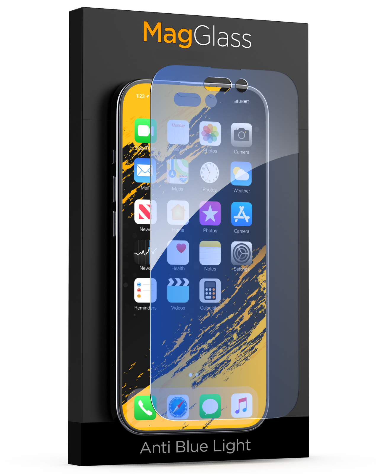 iPhone 15 Pro Screen Protector Blue Light Blocking, Tempered Glass Screen Guard
