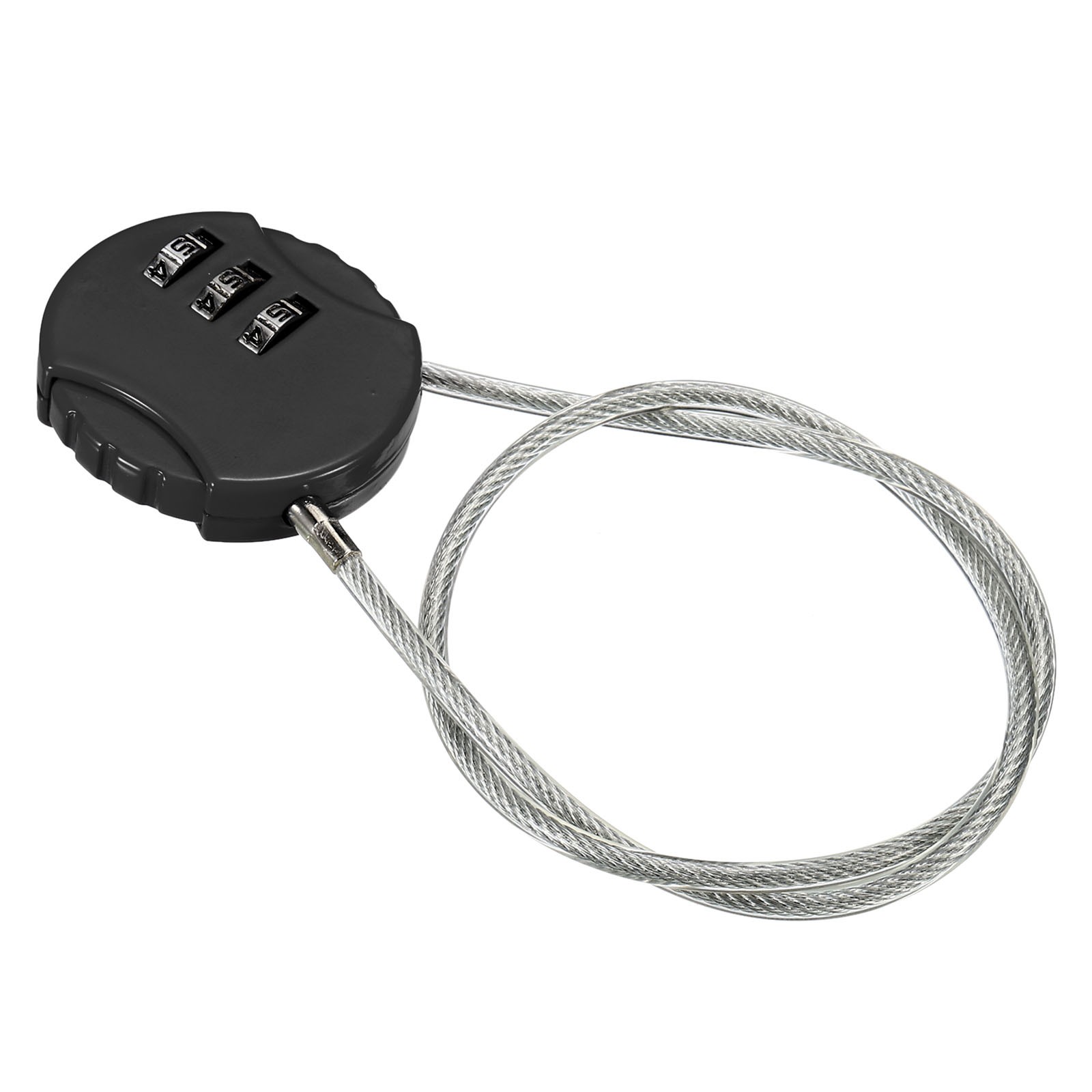 Small Combination Block 14.9", 1pc 3 Digit Luggage Lock, Black