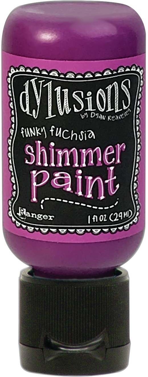 Dylusions Shimmer Paint 1oz-Funky Fuchsia