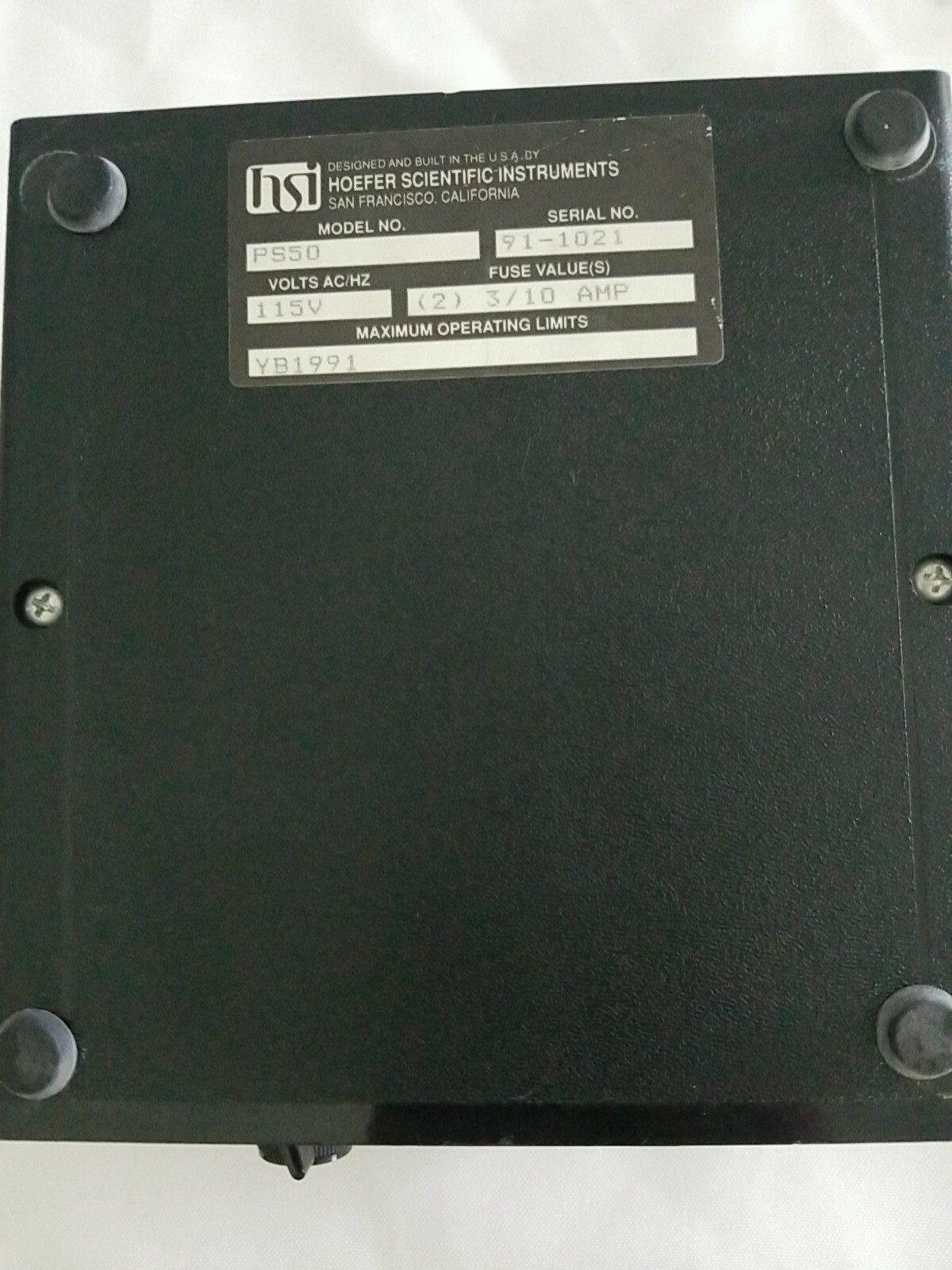 Hoefer Scientific Instruments PS50 Constant Current Power Supply