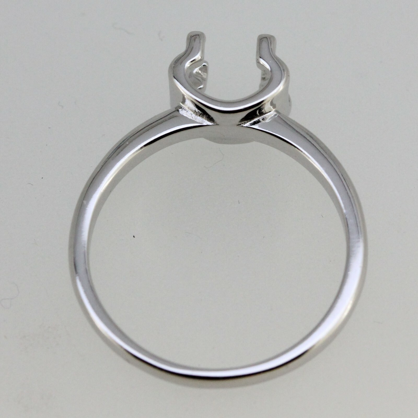 Sterling Silver Semi Mount Ring Setting Round RD 7x7mm Sz 7