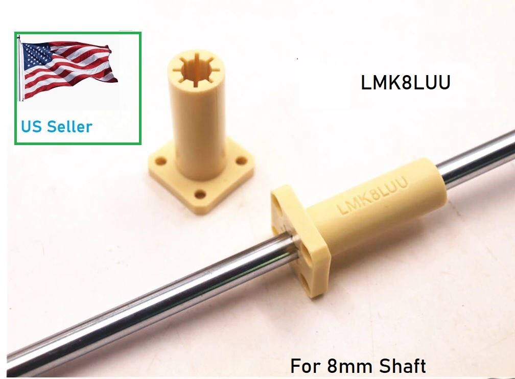 Flanged Square  Polymer Linear Bushing LMK8LUU 8mmx 15mmx 45mm