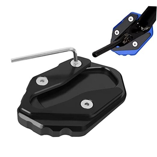 Motorcycle Kickstand Extension Extender Replacement for Yamaha R3 Black Orange