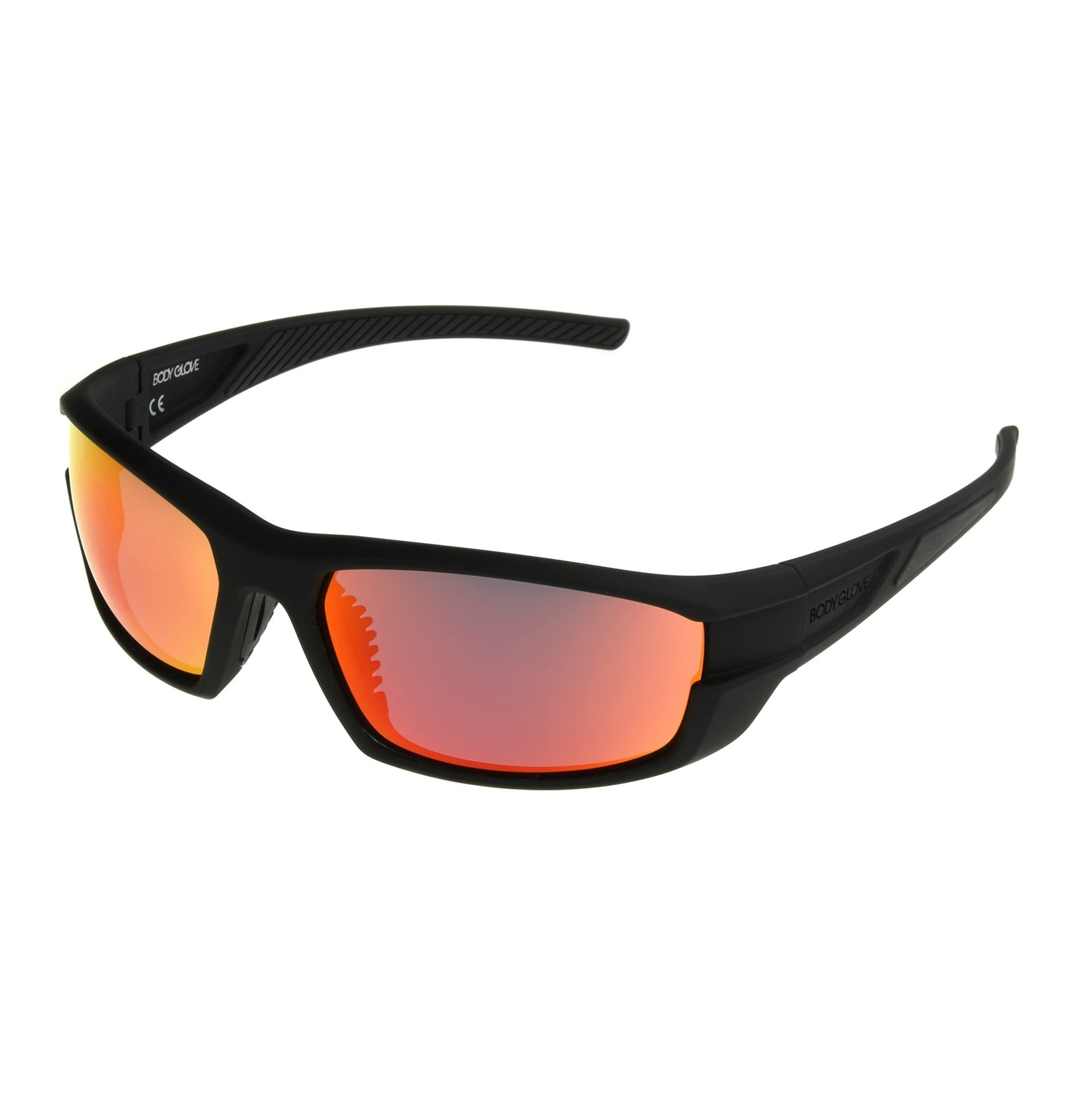 Body Glove Jake Wrap Sunglasses, Black, 63 mm