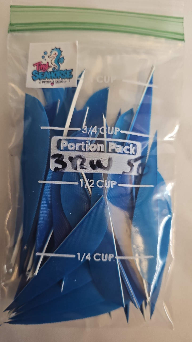 50 Blue 3" RW Gateway Parabolic Arrow Feathers Right Wing Archery Fletching