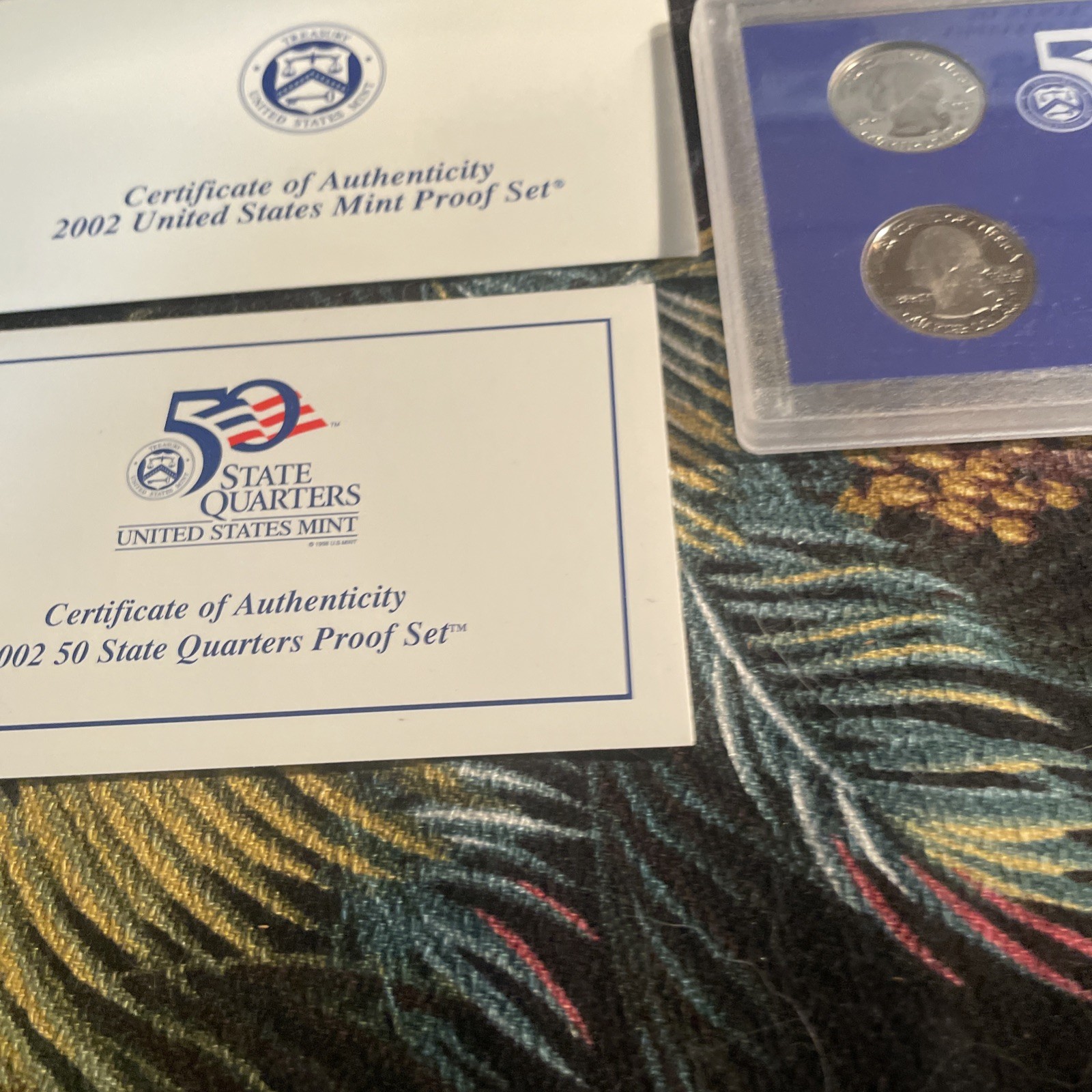 2002-S U.S. Mint 50 State Quarters Proof Set With Mint Box & COA
