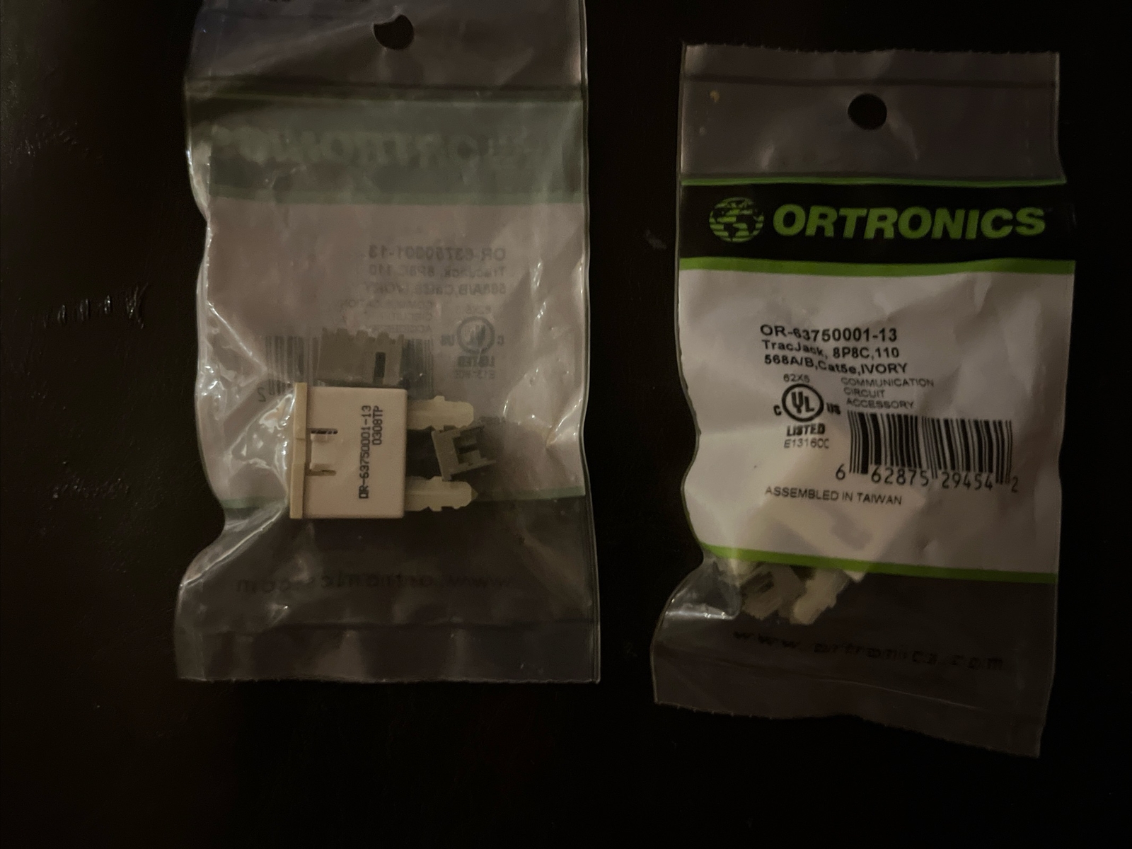 ORTRONICS Tracjack OR-63750001-13 Cat5E T568A/B 8 Pos IVORY  ( LOT OF 49)