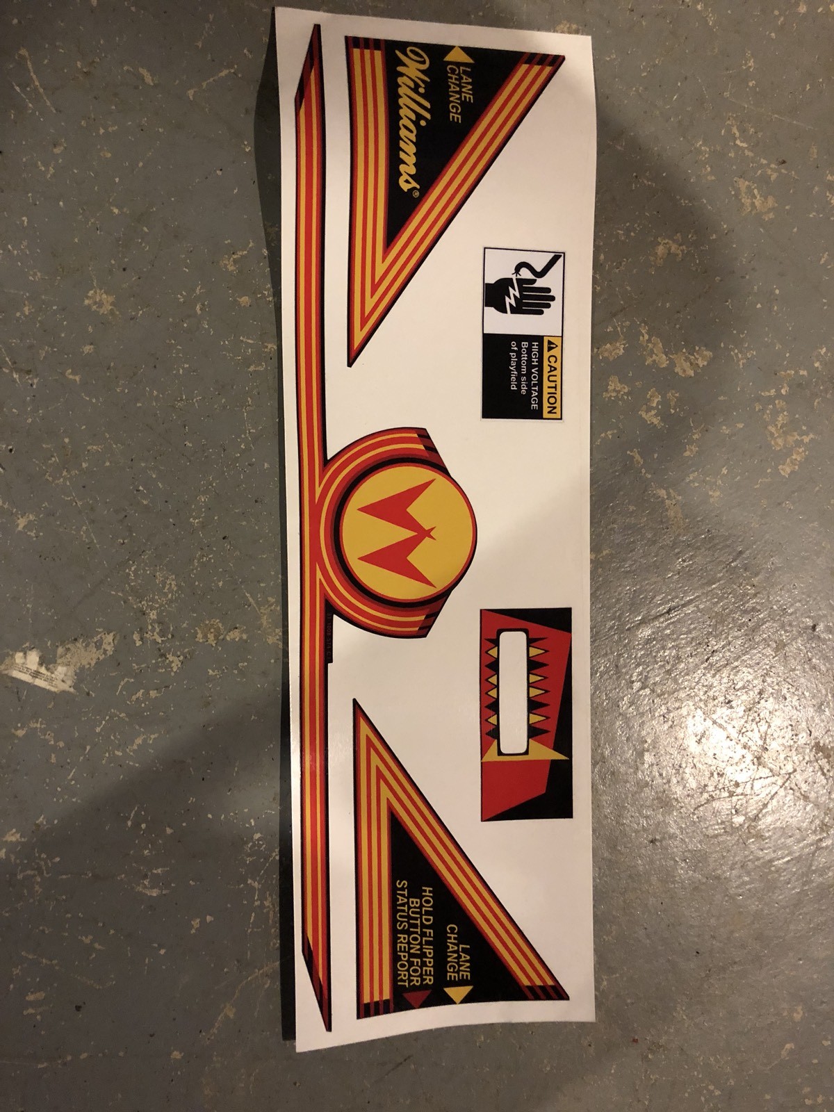 Williams System 11 Pinball Apron Restoration Decal Machine