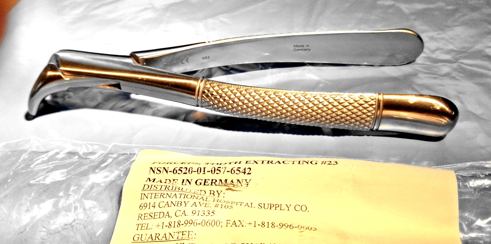 NEW MILTEX DEF 23 COWHORN Dental Extraction Forceps Germany FREE 1yr REPLACEMENT