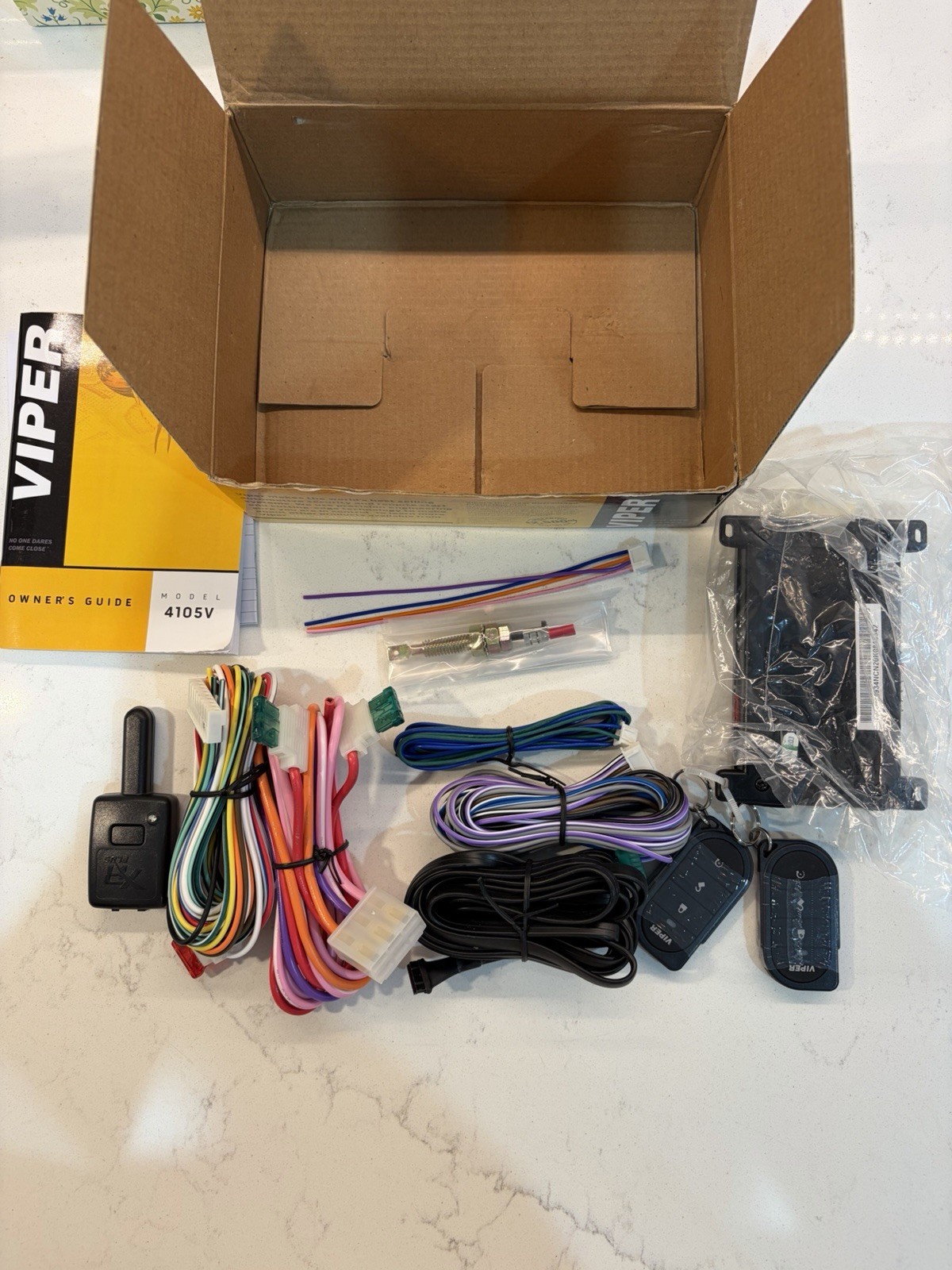 Viper 4105V, 1-Way Remote Start Alarm w/ two 4-Button Remotes Brand New