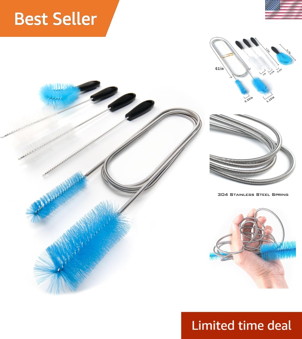 Flexible Drain Pipe Brush Set - Ideal for AC, Shower, & Home Cleaning Needs
