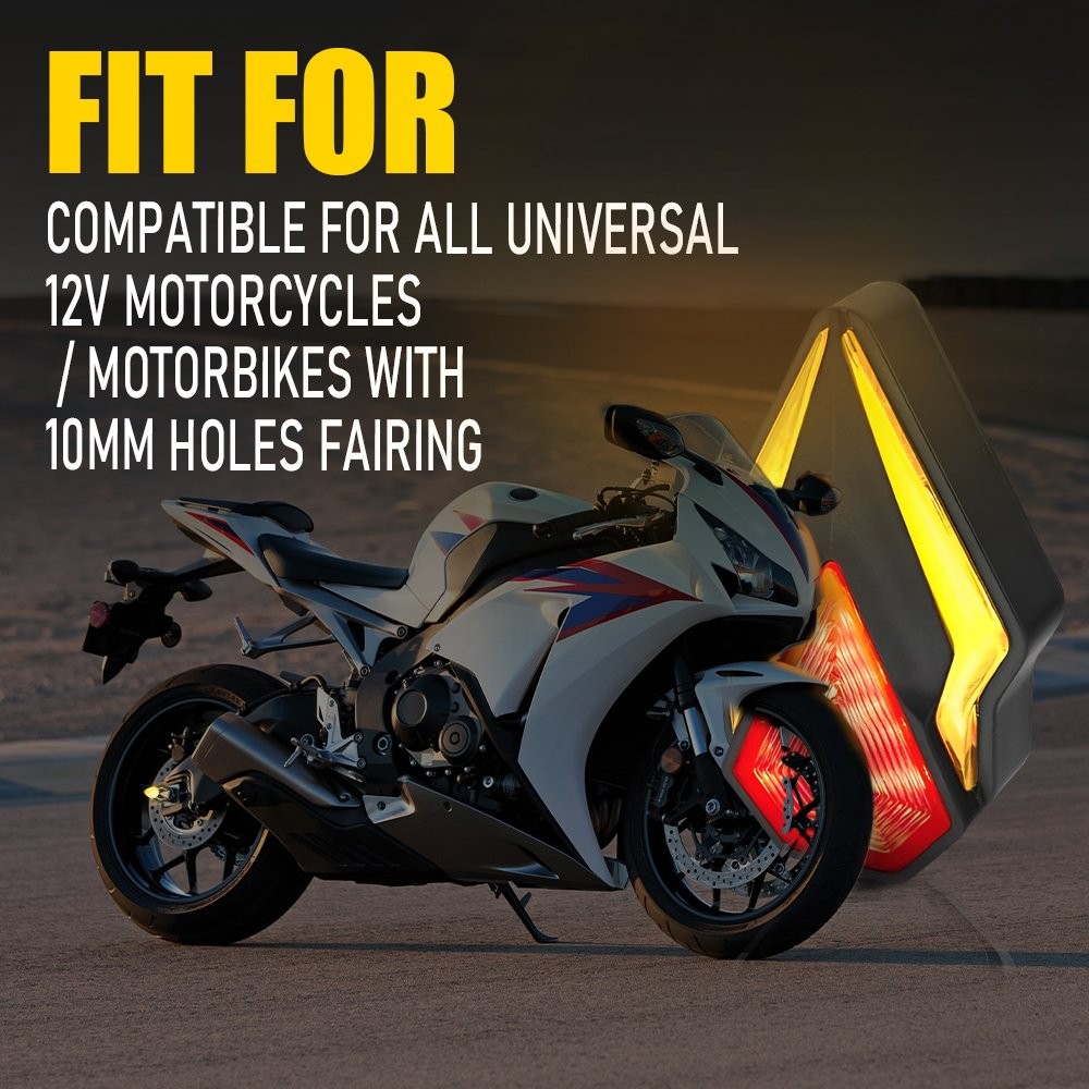2x Motorcycle LED Flush Mount Turn Signals Indicator Blinker Light For Honda