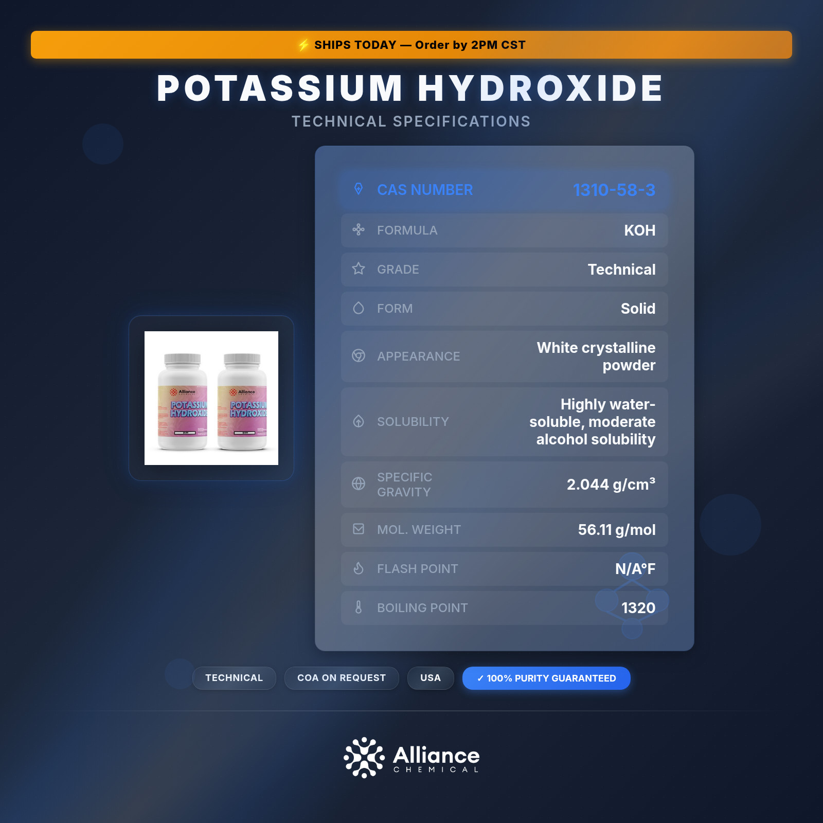 Potassium Hydroxide (KOH) - 2 Pack (10 lbs.)