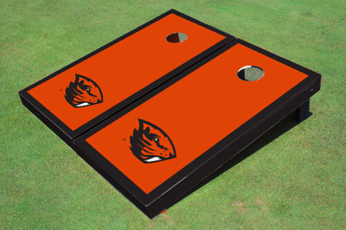 Oregon State University Black Matching Border Cornhole Boards