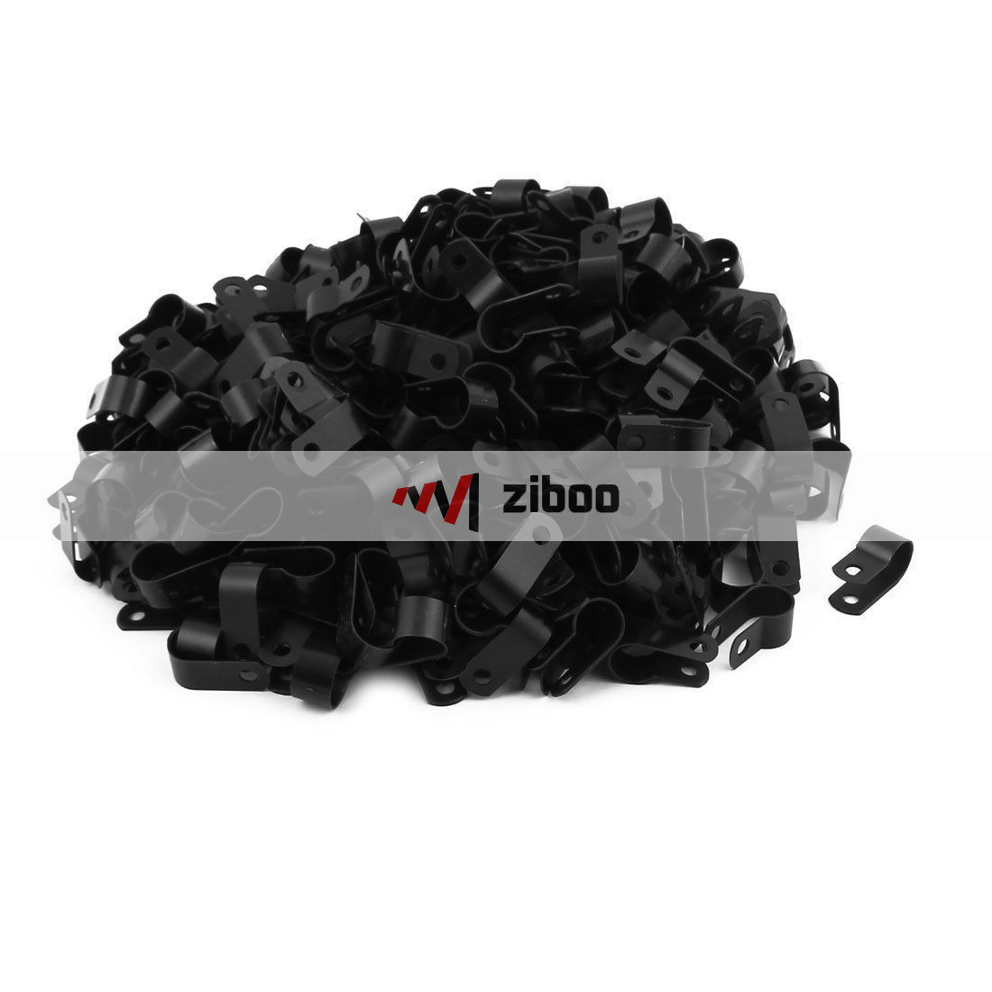 400Pcs Nylon R Type 10.4mmCable Cord Wire Clamp Clip Fastener Black24x10x12.5✦Kd