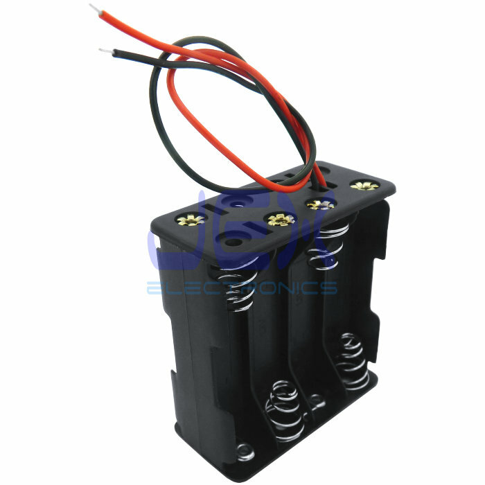 Eight/8X AAA DIY Battery Holder Case Box Base 12V Volt With Bare Wire Ends