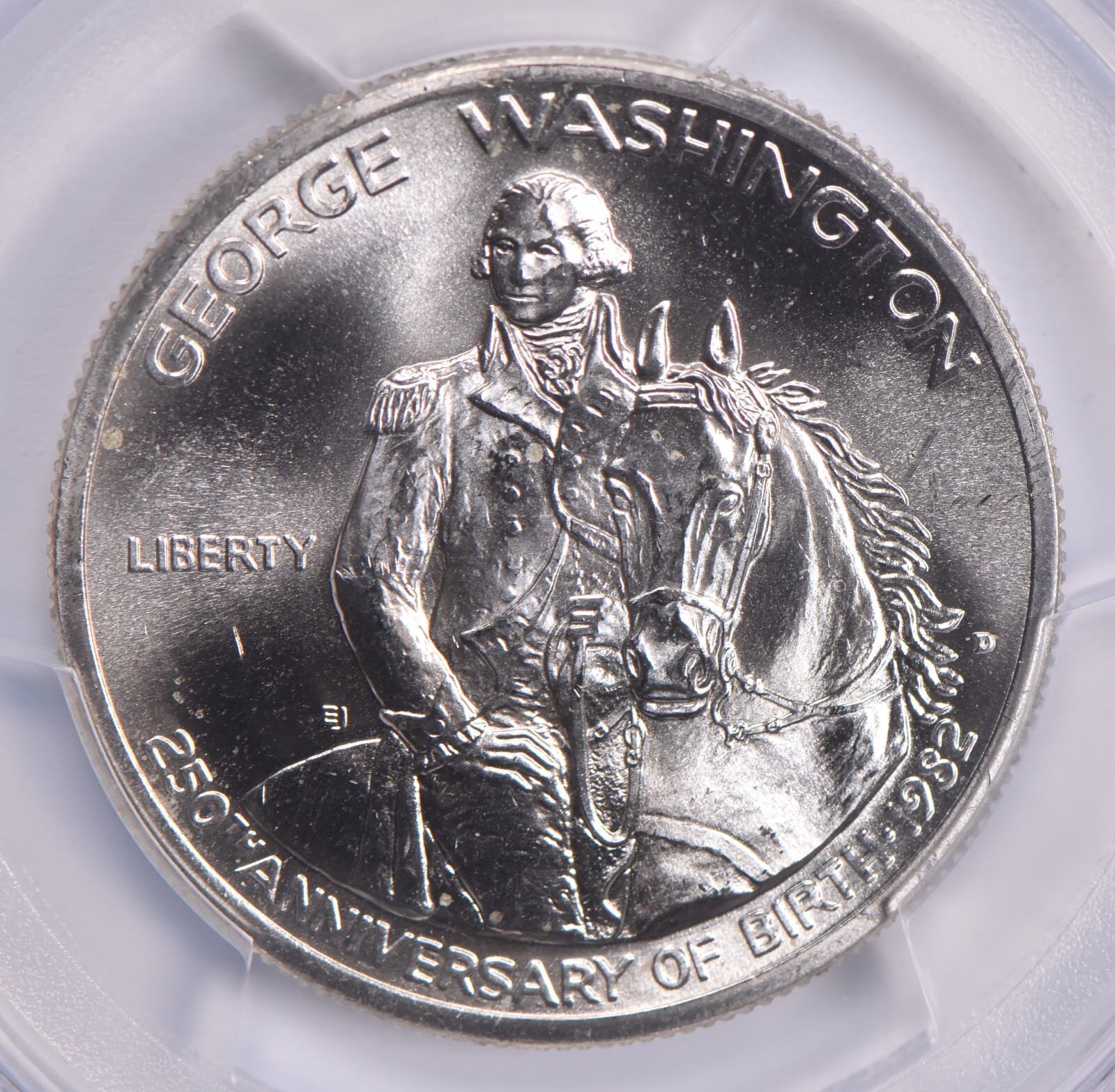 MS69 1982-D Washington Commemorative Half Dollar PCGS Blue Label