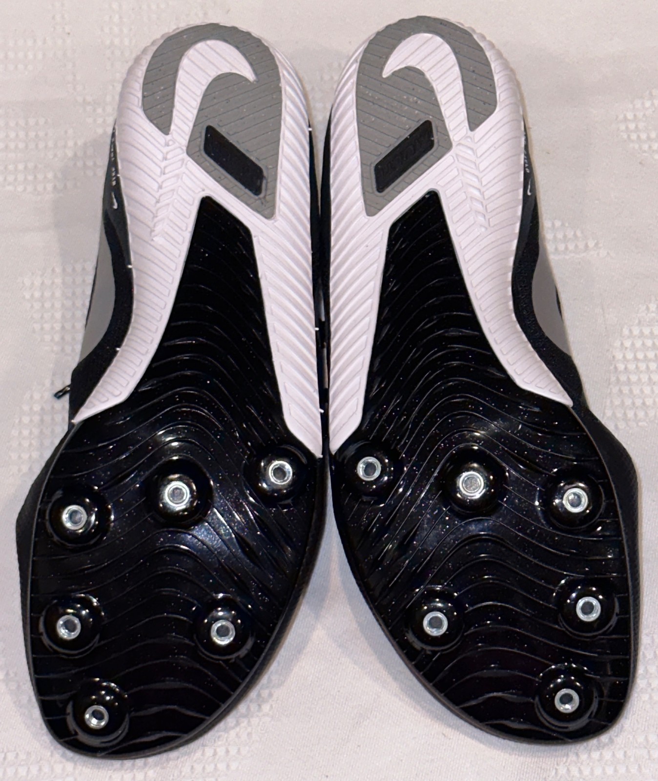NIKE Rival Multi Use Black Metallic Silver Track Spikes Shoes Mens Sz 4.5 7 9 10