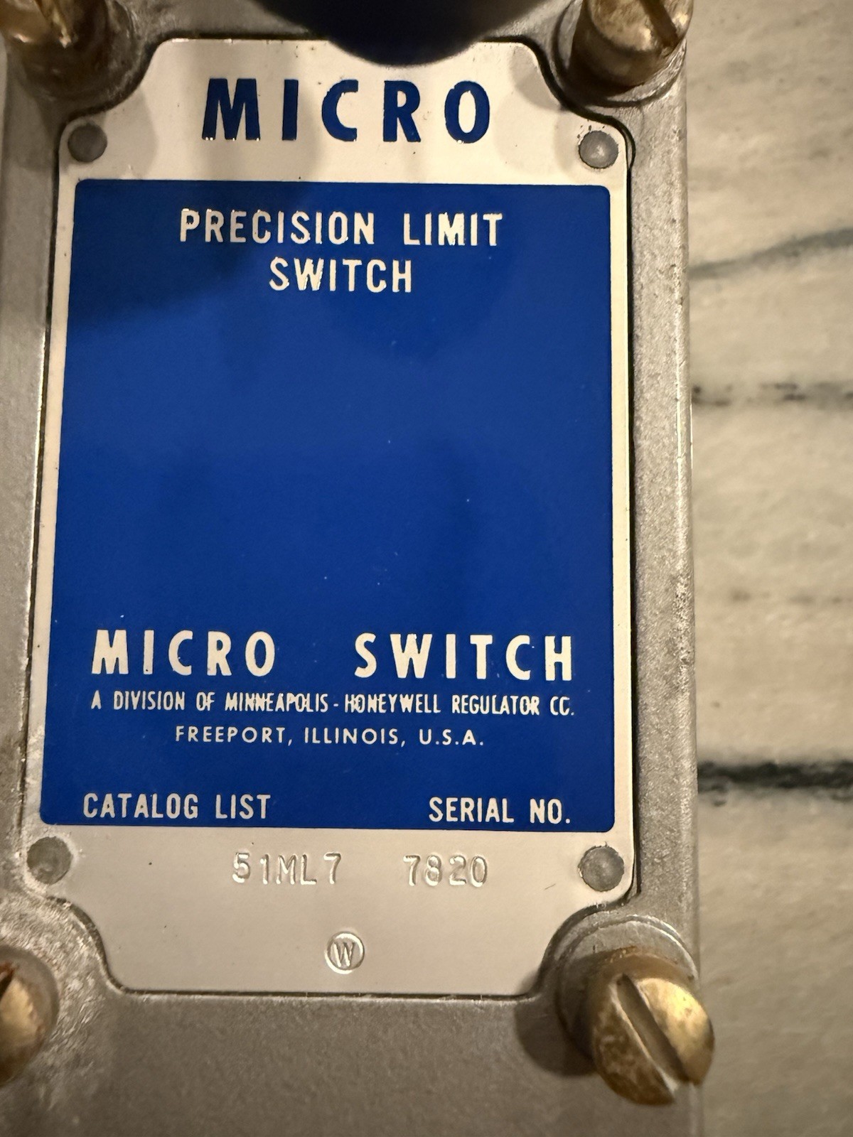 Micro Switch 51ML7 Precision Limit Switch - USED