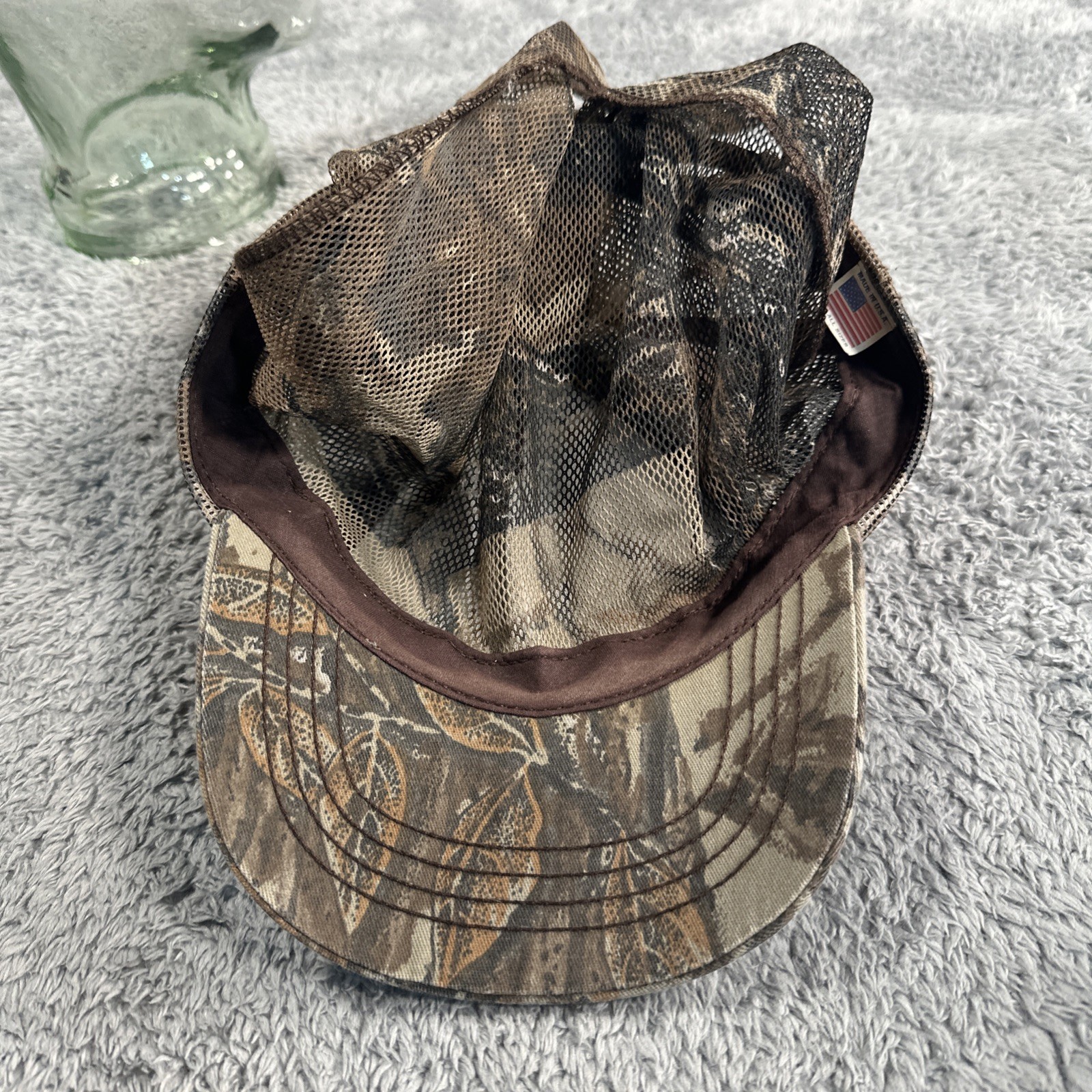 VTG USA MADE Camouflage Ball Cap Camo Netting REALTREE Snapback Cap Hunting