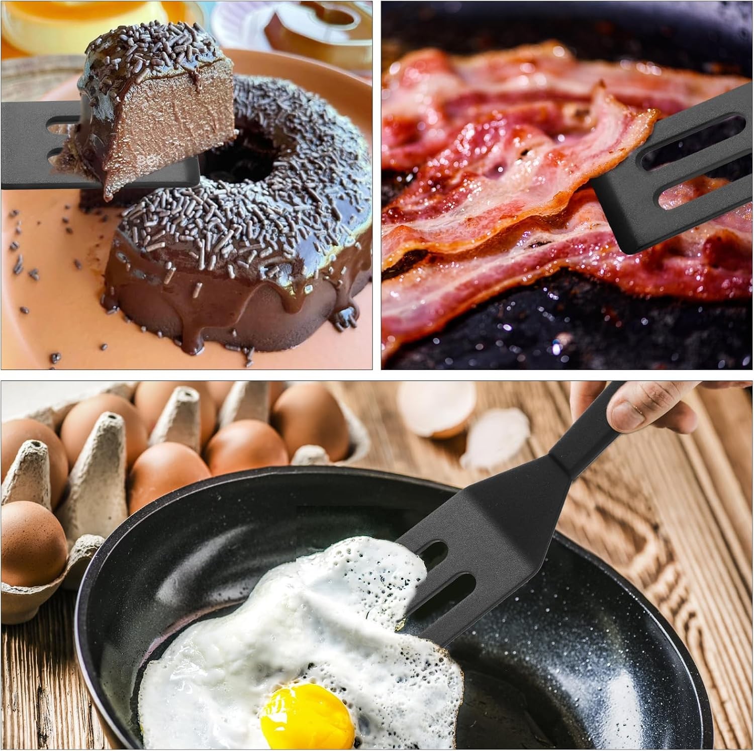 【2 Pack】 Small Spatula for Nonstick Cookware Mini Spatulas for kitchen
