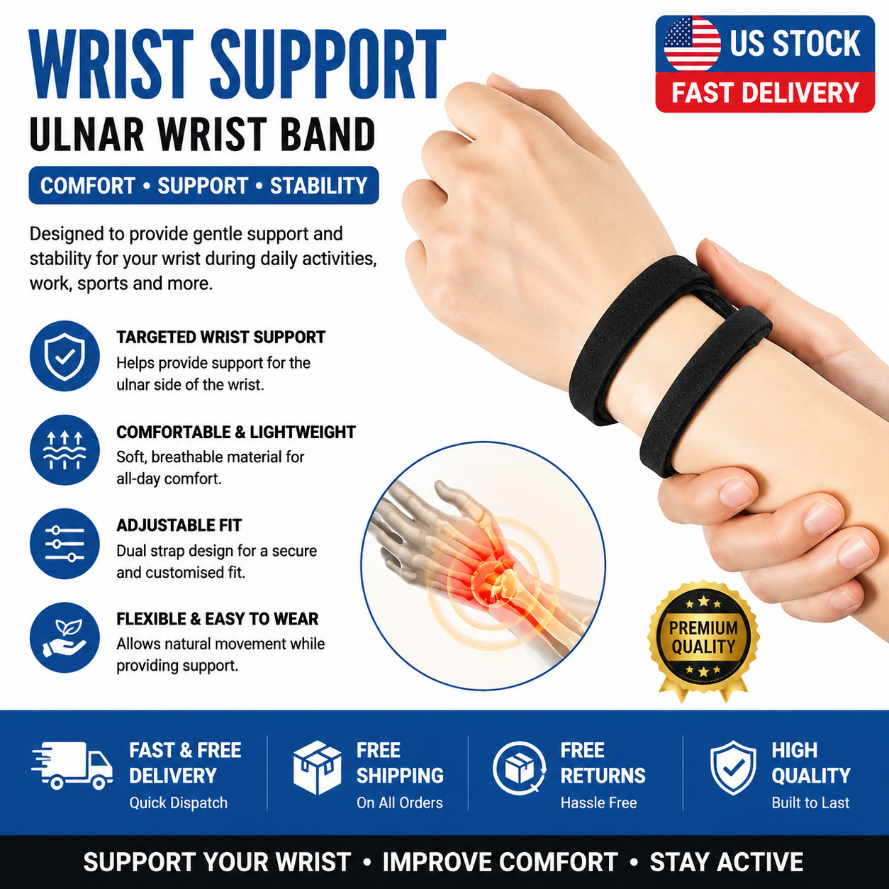 Wrist Widget Wrist Brace for TFCC Tear Ulnar Wrist Band Wrist Wraps