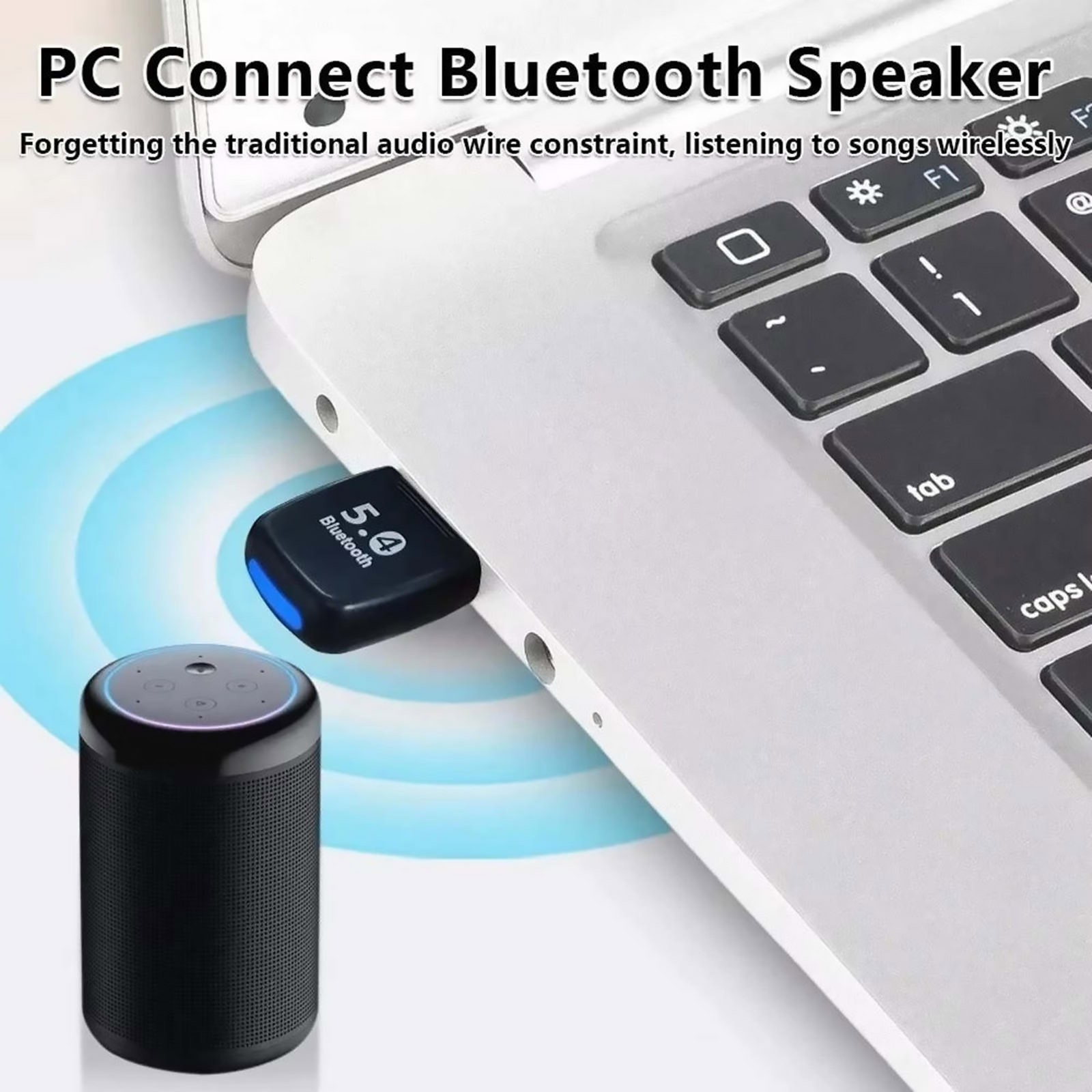 USB Bluetooth 5.4 Dongle Adapter for PC Laptop Speaker Wireless Mouse Keyboard